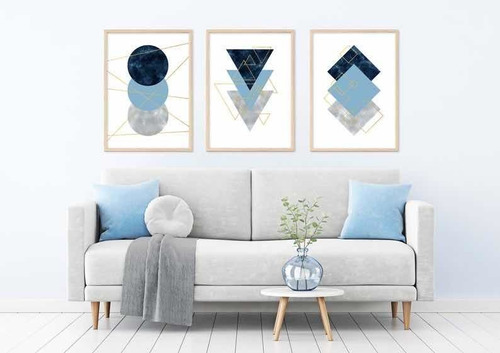 Imagen 2 de 4 de Cuadros Decorativos Geométrico