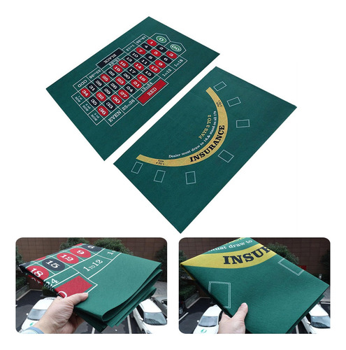 Alfombrilla De De Doble Cara, Para Mesa De Café Y Blackjack