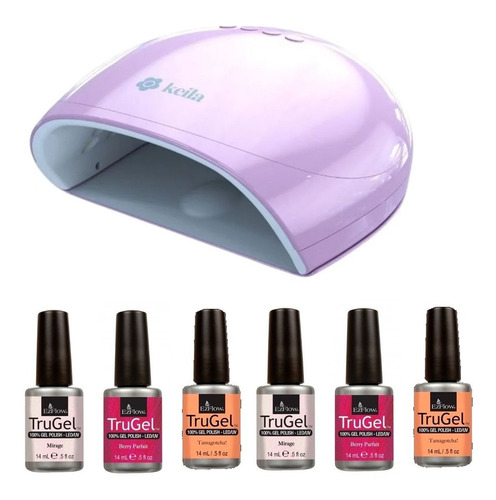 Kit Cabina De Uñas Doll Pro Keila + 6 Esmaltes Trugel Ezflow