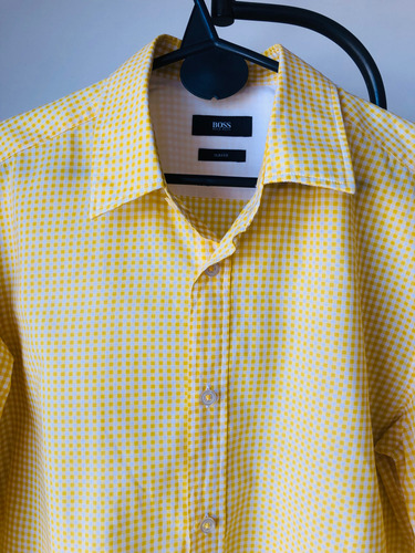 Camisa A Cuadros Hugo Boss Slim Fit Original Cómo Nueva