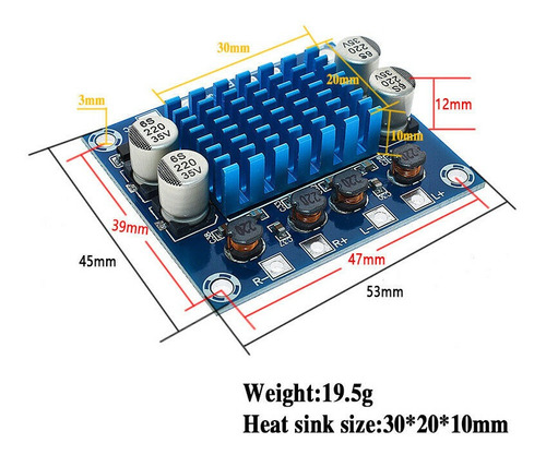 Imagen 3 de 3 de Modulo Amplificador De Audio 30w Stereo