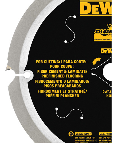 Imagen 2 de 4 de Disco Sierra Corte Fibrocemento 7-1/4' Dewalt Dwa3193pcd