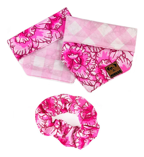 Mikhan Match Bandana Reversible Perro + Scrunchie Humano M