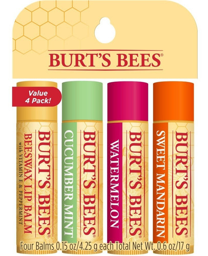 Pack Bálsamo Labial Burt's Bees Superfruit Freshly Picked