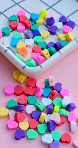 Fimo Pasantes Mix Corazon Surtidos Bijou X 250 Unidades Diámetro 1 Cm Largo 1 Cm