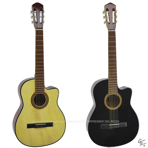 Guitarra Criolla Superior Con Corte Colores + Funda Garantia