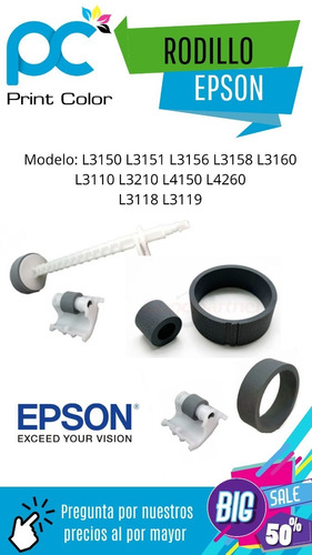 Kit Rodillo Epson L3110 L3150 L4150 L4160 L4250 L4260