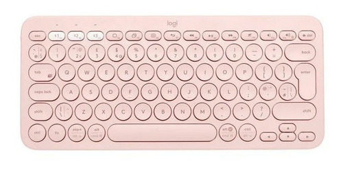 Imagen 1 de 7 de Teclado bluetooth Logitech K380 QWERTY español color rosa
