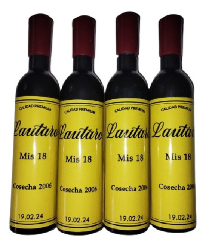 Souvenir Botellita Sacacorcho Destapador Personalizado X 15