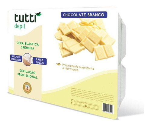 Cera Depilatória Quente Chocolate Branco 250g Tutti Depil