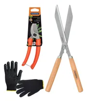 Comprar Tesoura Para Cerca Viva + Tesoura Poda Tramontina + Luva Cor Cromado