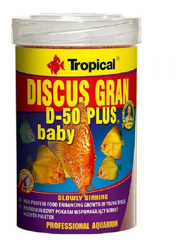 Ração Para Peixe Discus Gran D-50 Plus Baby 52g Tropical