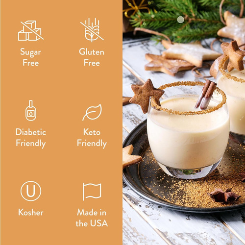 Jarabe Para Bebidas Sabor Rompope Skinny Syrups Eggnog 750ml