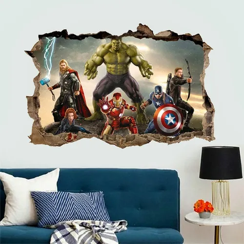 comprar Vinilo Decorativo De Pared Avengers 3d Adhesivos Sticker