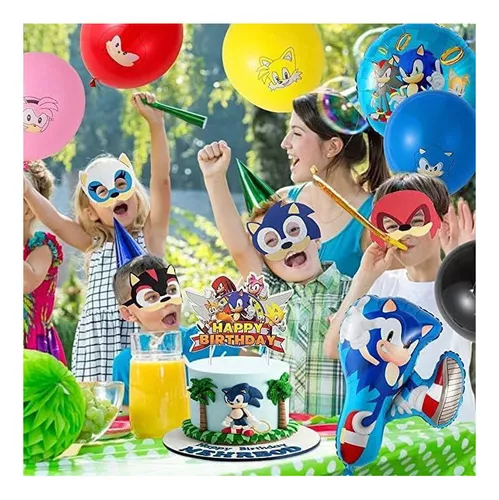 Em promoção! 12pcs/set Sonic Senti Máscaras De Festa Decoração De