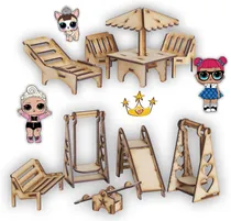 Comprar Muebles Muñecas Plaza Verano Casita Fibrofacil Lolis