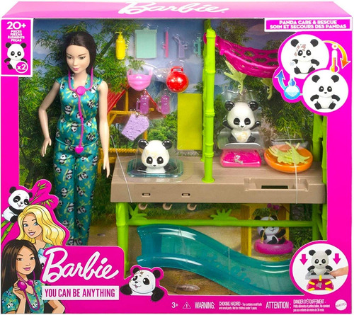 Barbie Profesiones Set De Juego Cuidadora De Pandas