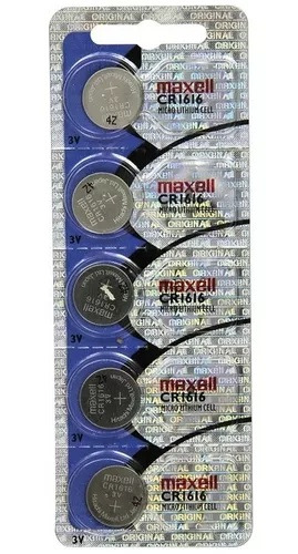 Tira De 5 Pilas Maxell Cr1616 Lithium Tipo Boton