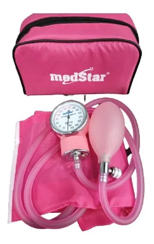 comprar Baumanómetro Esfigmomanómetro Aneroide Medstar Color Rosa, Brazalete 23-32 Cm | No Incluye Estetoscopio