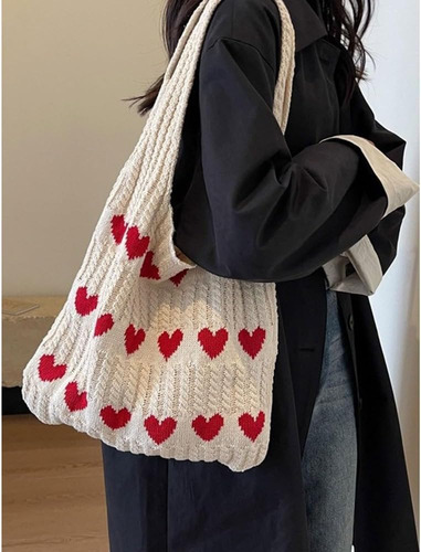 Bolso De Ganchillo Con Forma De Corazón Cutecore Llavero Lin