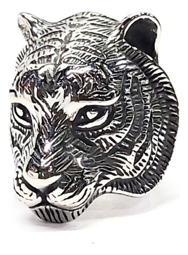 Anillo Tigre Calavera  Acero Quirurgico 316l