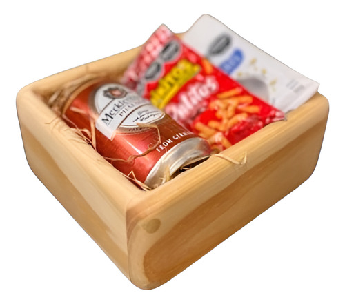 Caja + Cerveza Y Snacks Para Regalo Tamaño Chico