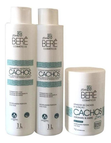  Condicionador Bela Berê Kit Cachos Nutrição 3000g