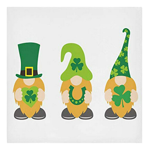 Exnundod St Patrick Cute Gnome Holiday Cloth Napkin 20x20 Ma