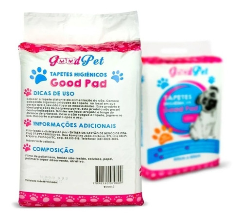 Imagem 2 de 4 de Tapete Higiênico Banheiro Fralda Pet Cães 60x60 Cm - 30 Unid