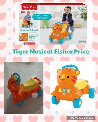 Carrito Caminadora Tigre Musical Fisher Price Como Nuevo Me