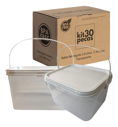 Pote Tupperware 2.4 Litros 30 Pçs
