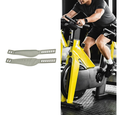 2x Ejercicio Las Correas De Pedal De Bicicleta Gris