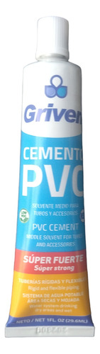 Pega Para Tubos Pvc Soldadura Azul Marca Griven  29,6ml