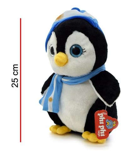 Imagen 3 de 4 de Peluche Pingüino Argentino 25cm- Orig. Phi Phi Toys