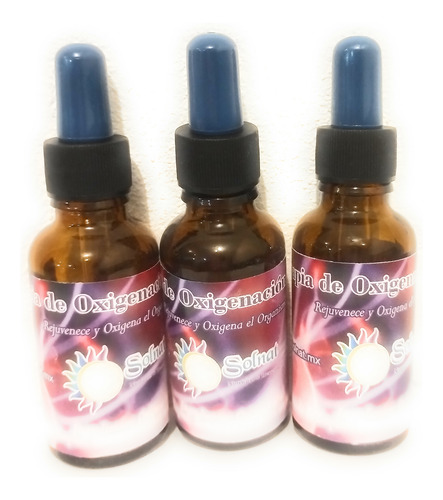 Oxígeno Líquido, 3 Frascos De 30 Ml C/ U Para 90 Dias