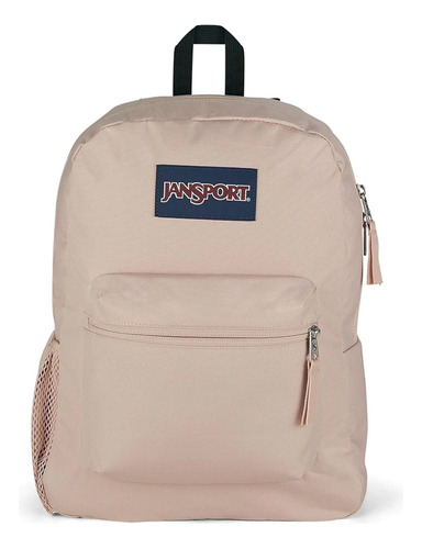 Mochila jns210 JanSport Cross Town Plus JS0A7ZNZ7N8 color rosa claro diseño lisa 26L