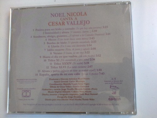 Cd Noel Nicola - Canta A Cesar Vallejo