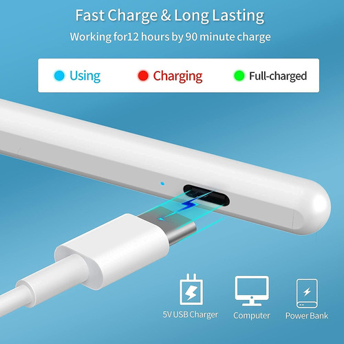 Lapiz Optico Magnetico Para iPad Blanco + 3 Puntas