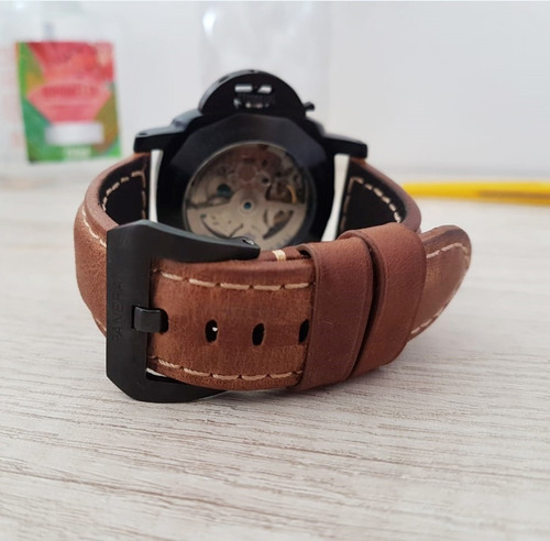 Pulseira Couro P/ Panerai Varios Modelos Brinde Ferram E Pin