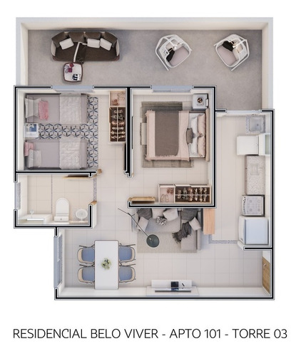 Imagem 12 de 14 de Qr 110 Res Belo Viver Samambaia 2 Quartos 1 Vaga 42,11 M² Ac Financiamento - Meuimm291 - 68460454
