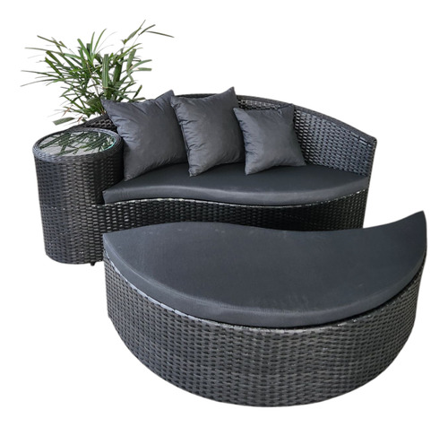 Sofá Chaise Dubai 1.60cm Fibra Sintética Vime Área Externa