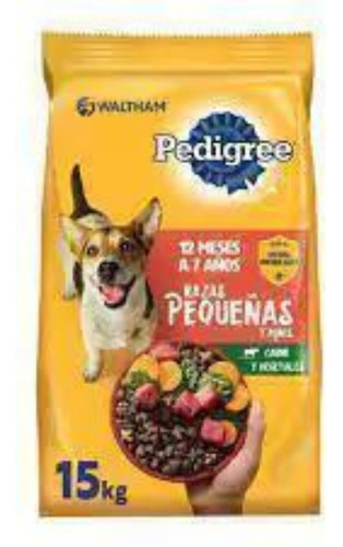 Pedigree Adulto Raza Pequeña 15kg - Carne Y Vegetales-