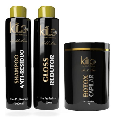 Kit Shampoo KiiLG Anti-resíduo/ Gloss/ Botox 1l