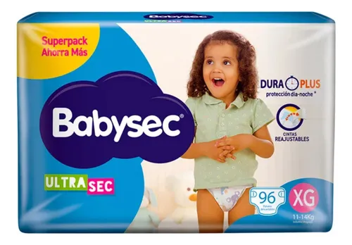 Pañales Babysec Ultra Sec Xg 96 Unidades Extra Grande (xg) Sin Género