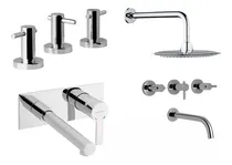Comprar Combo Grifería Hydros Zen Bidet Ducha Lavatorio Pared Calyx