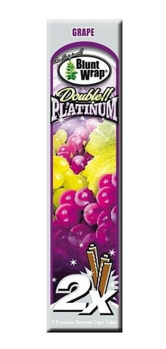 Papeles Para Cigarrillo Blunt Wrap Blunt Double Platinum Color Marrón De 1 X 2 U