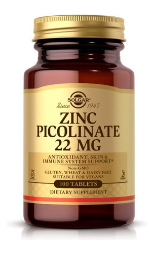 Zinc Picolinate Solgar 22mg 100tab