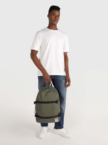 Mochila Verde Essential Con Logo Tommy Jeans Hombre