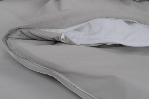 Capa De Edredom Solteiro Duvet Zíper 1,60 X 2,40 400 Fios Cor Cinza