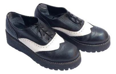 Zapatos Con Cordón Plataforma En Ecocuero N° 39